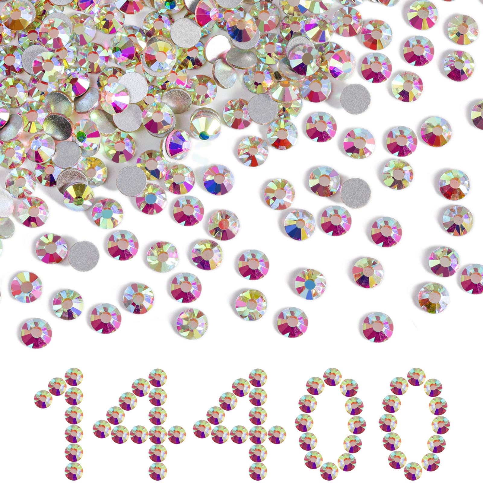 BEADSLAND strass flatback SS16 AB, brillant pour ongles et décor vestimentaire.