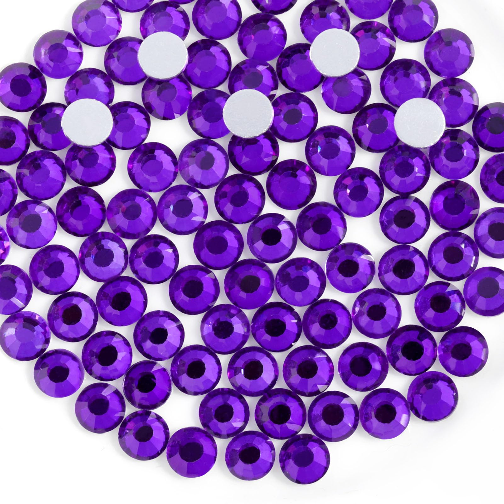 BEADSLAND strass plats violet pur, scintillant pour art des ongles et décoration.