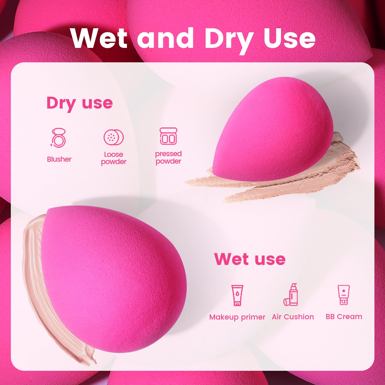 Éponge BEAKEY pour fond de teint et BB crème.