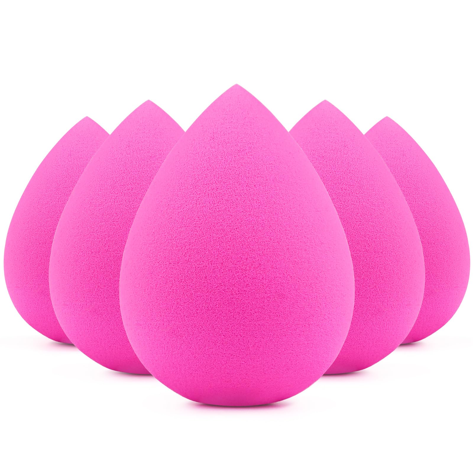 BEAKEY éponge maquillage rose douce pour un fini fluide et homogène.