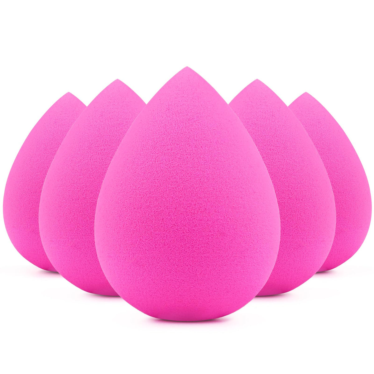 BEAKEY éponge maquillage rose douce pour un fini fluide et homogène.