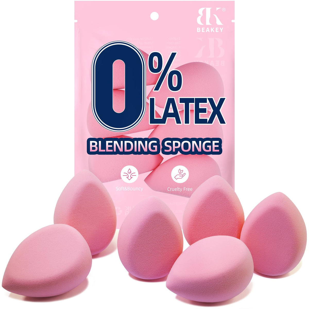 Éponge BEAKEY Flat Duo côté plat pour une application rapide sur les grandes zones du visage.