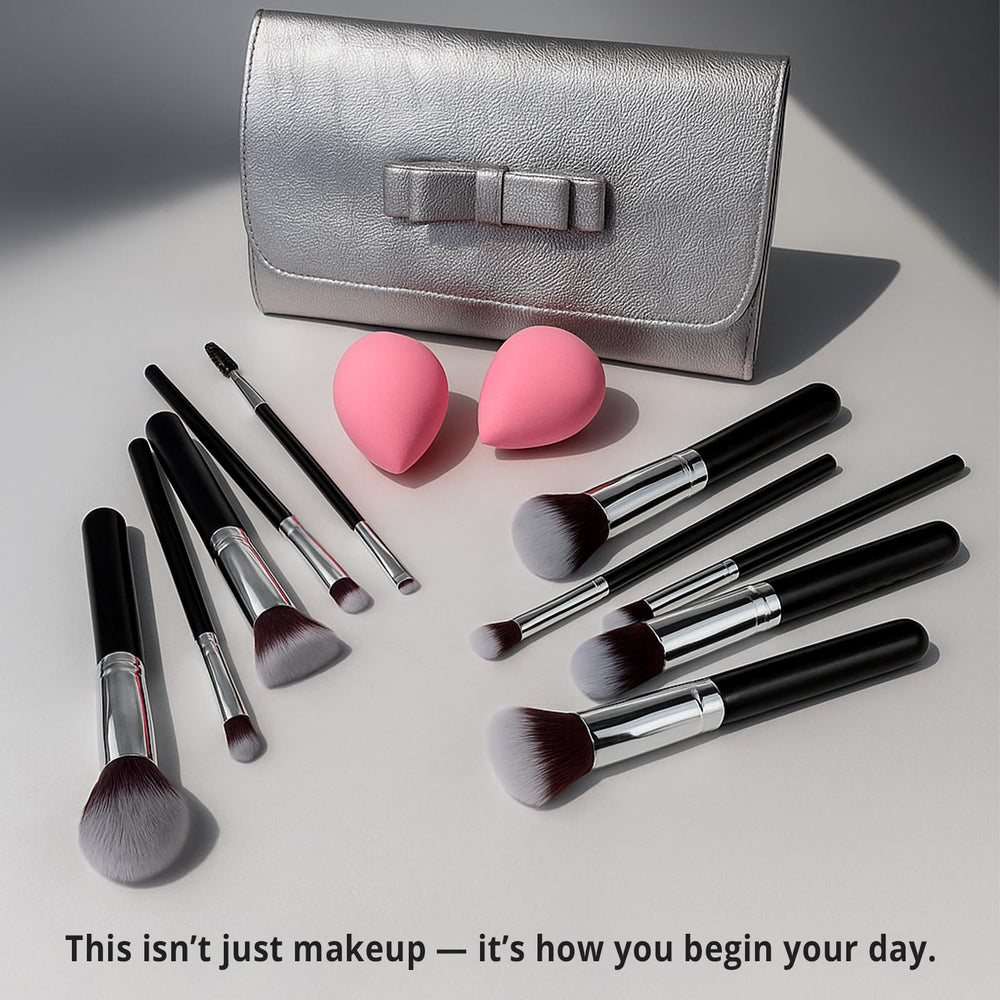 BEAKEY pochette en PU cuir protège le maquillage en déplacement.