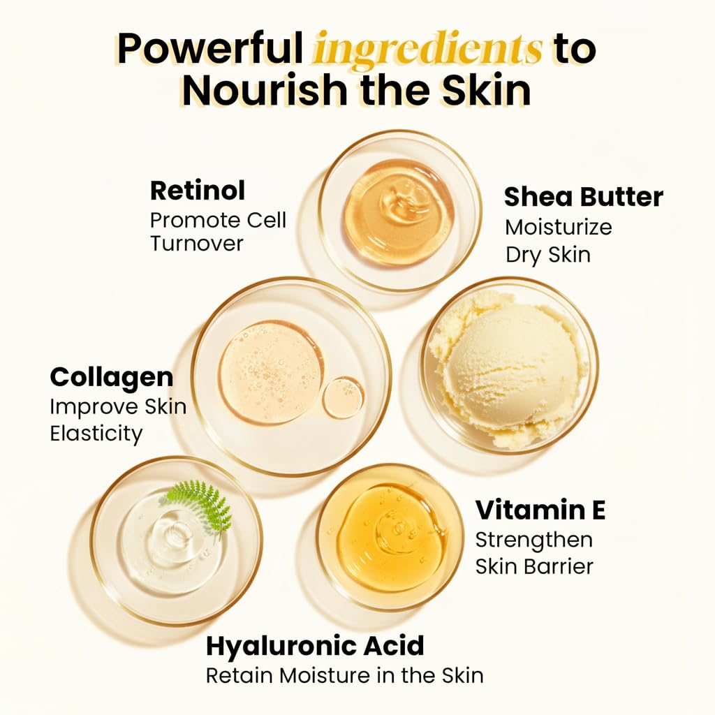 Bealions crème retinol anti-âge visage et cou, lifting léger.