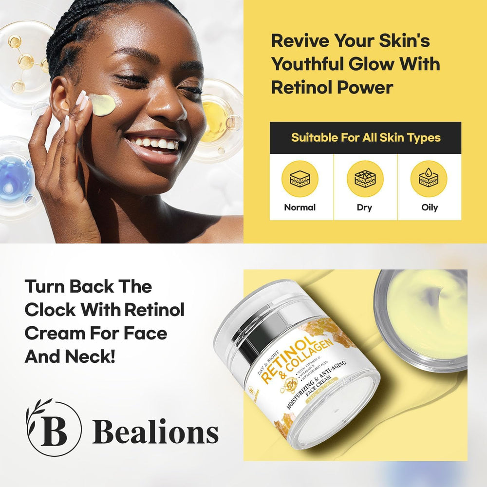Bealions hyaluronique et collagène crème visage nuit, peau repulpée.