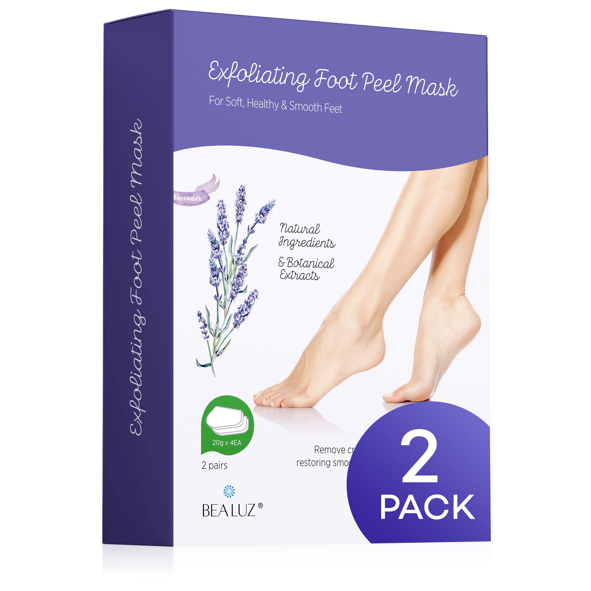 Bealuz chaussons exfoliants pieds en action pour lisser la peau