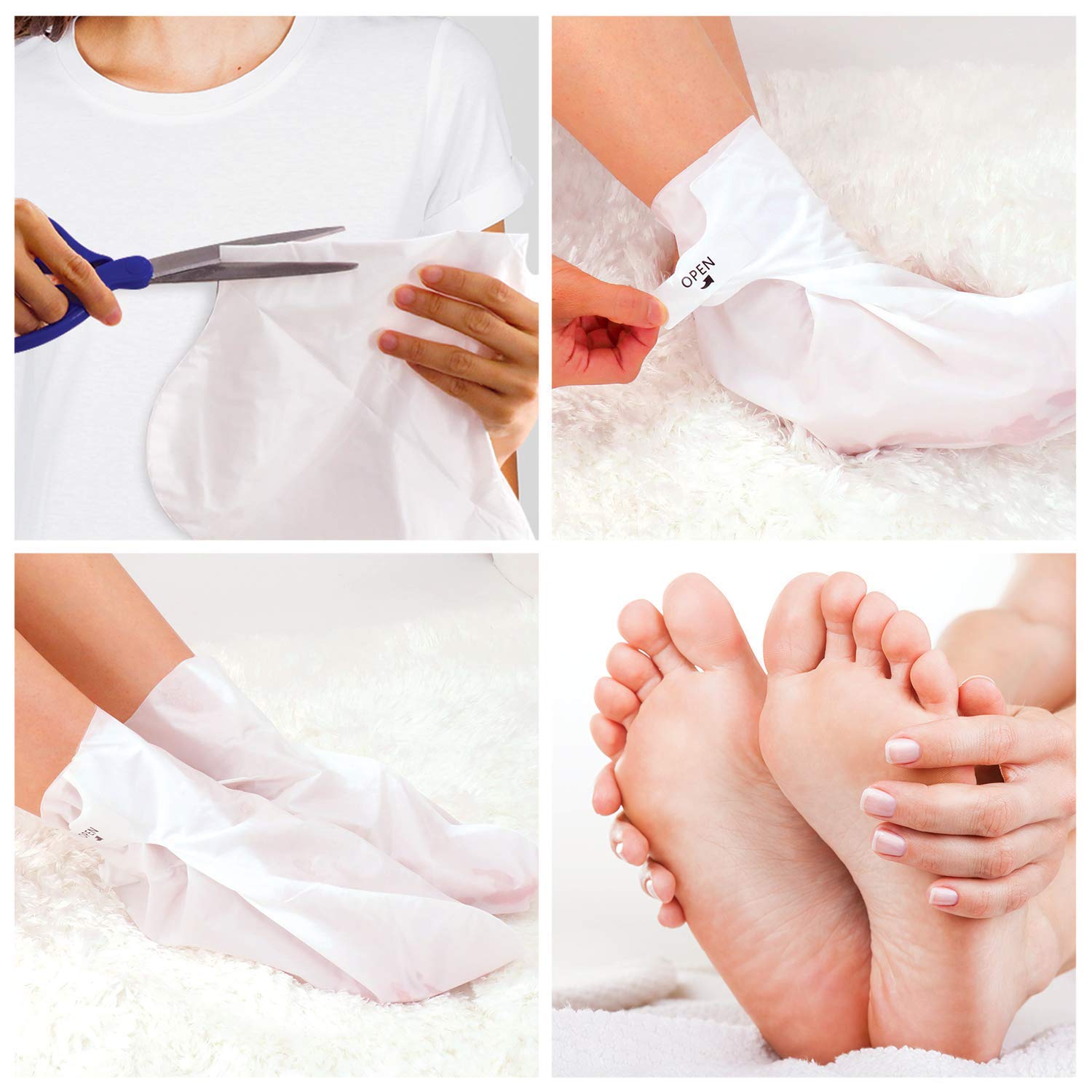 Bealuz pack deux paires pieds pratique pour toute la famille