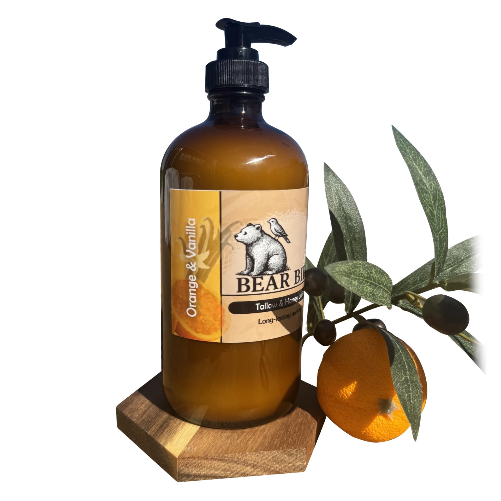 Bear Bird Lotion orange et vanille parfume légèrement la peau
