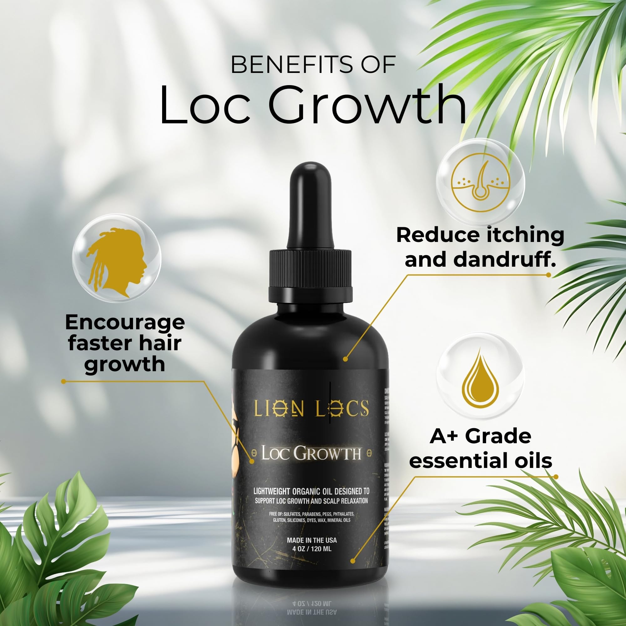 Beard Gains Lion Locs — Application sur cuir chevelu pour hydrater et apaiser