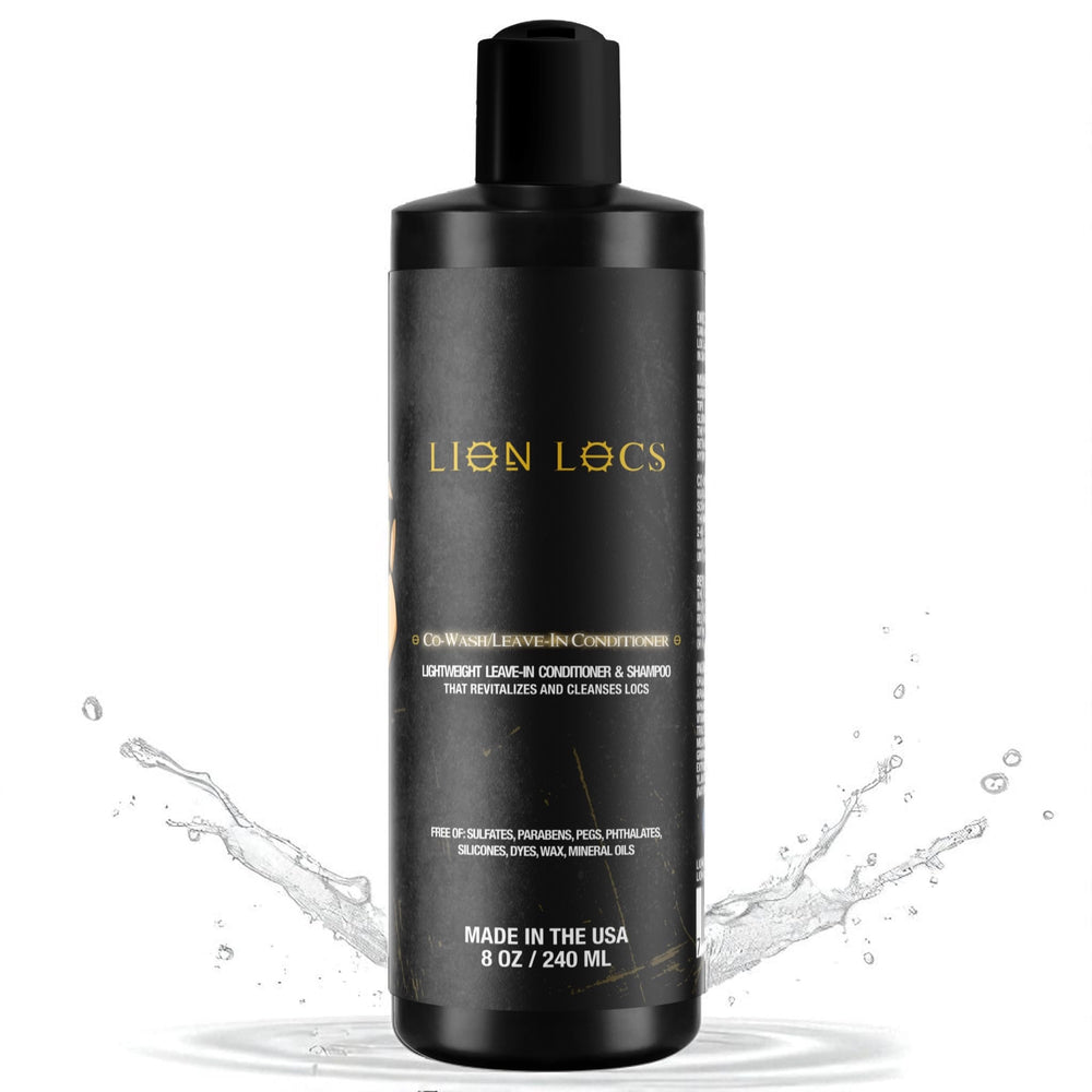 Beard Gains Lion Locs – bouteille-co-wash pour dreadlocks, nettoyage en douceur.