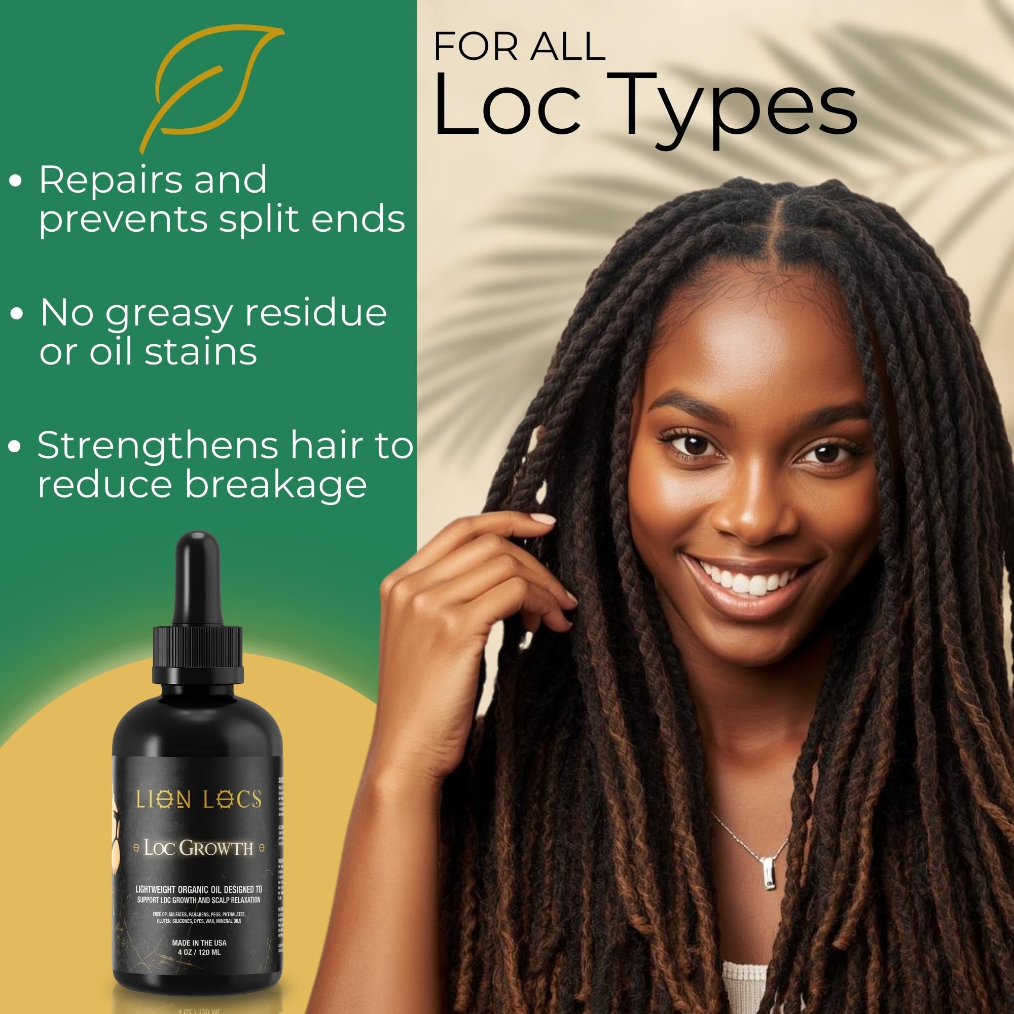 Beard Gains Lion Locs — Cuir chevelu apaisé et démangeaisons soulagées