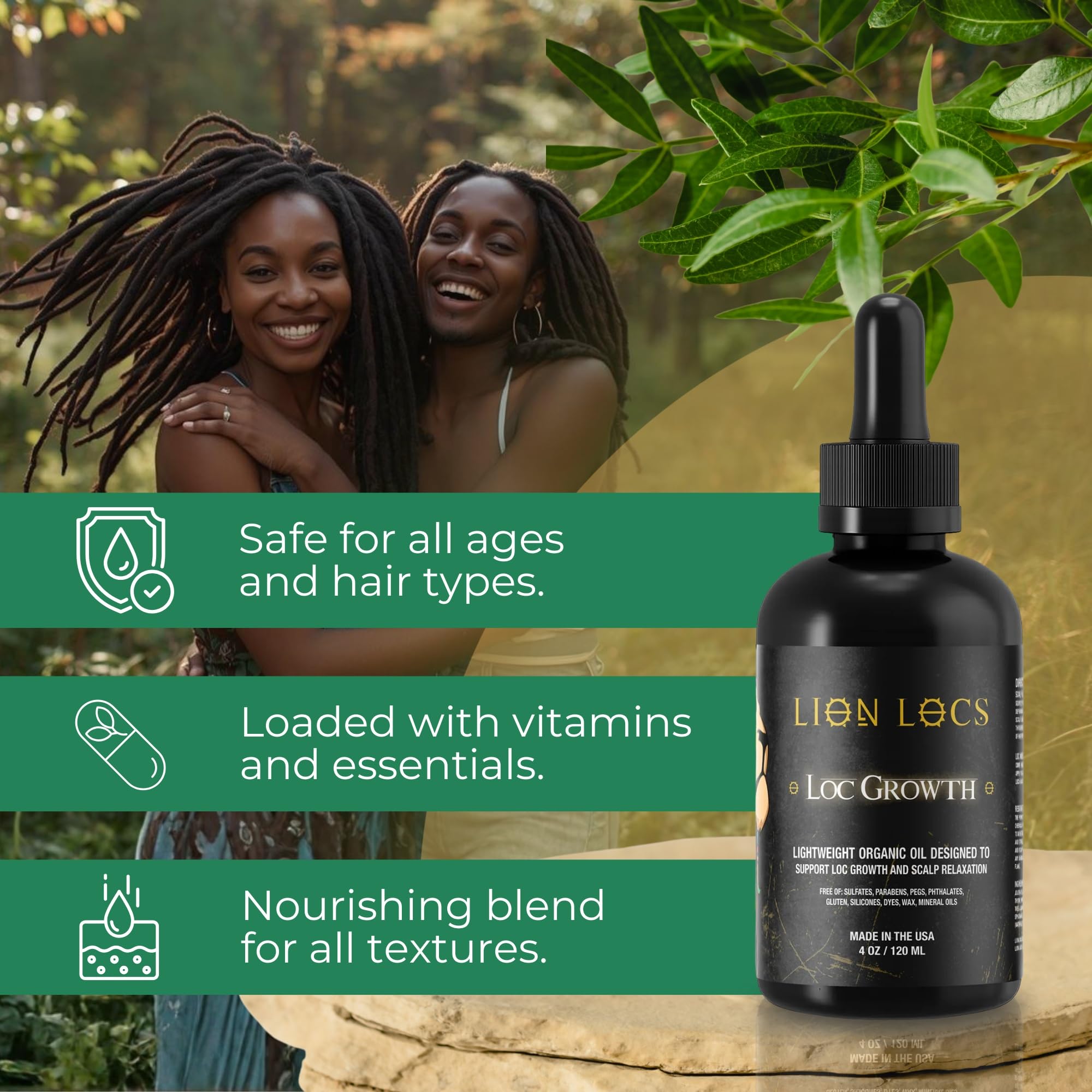 Beard Gains Lion Locs — Dreadlocks brillantes et douceur naturelle des longueurs