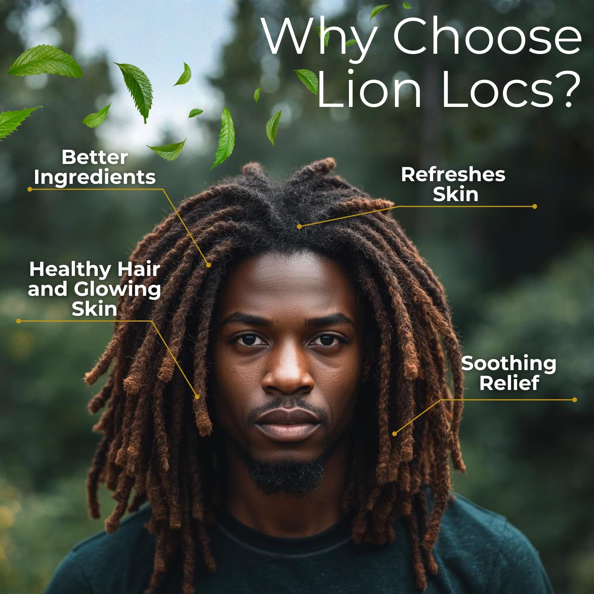 Beard Gains Lion Locs contrôle des frisottis et brillance