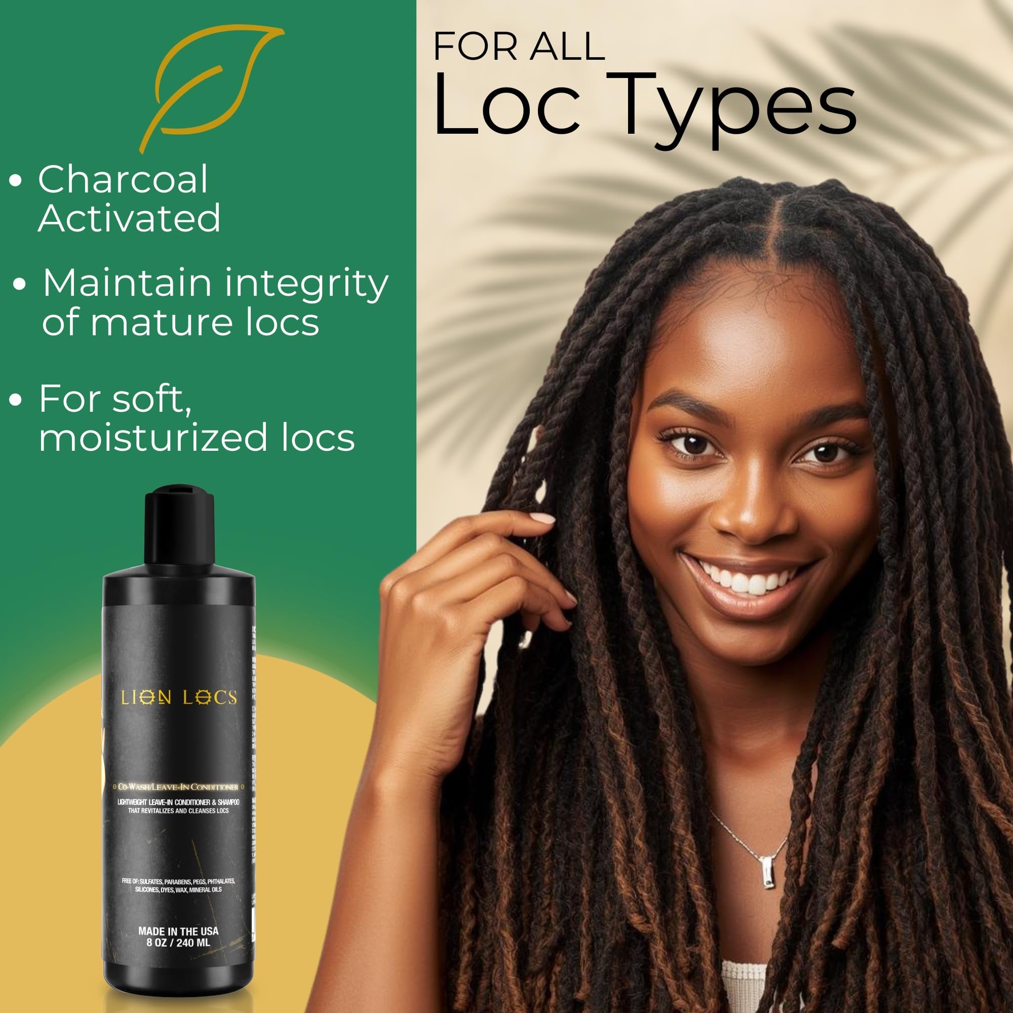 Beard Gains Lion Locs – nettoyage doux du cuir chevelu sans irritation.