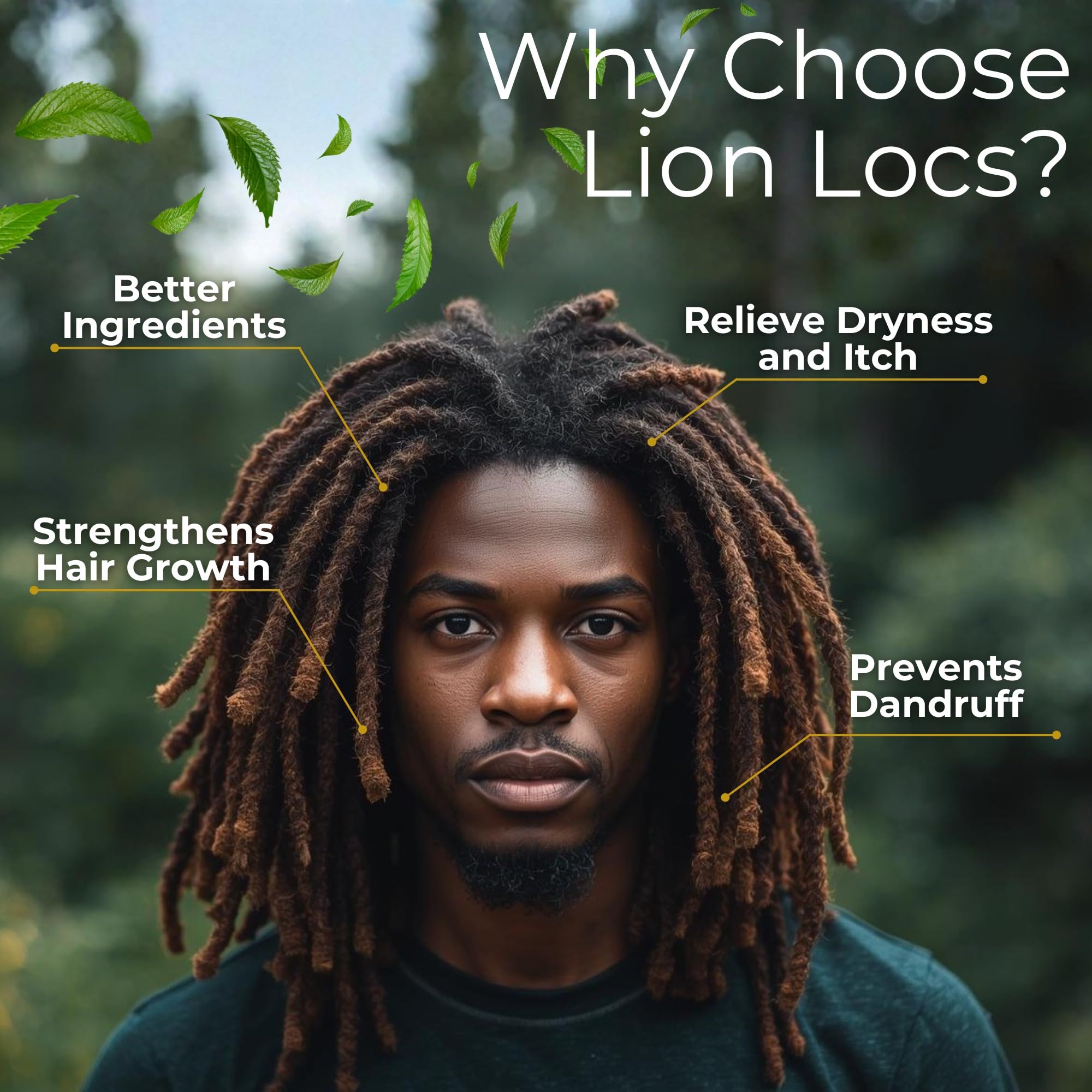 Beard Gains Lion Locs — Stimule les follicules pour une croissance saine