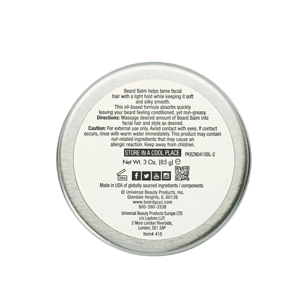 Beard Guyz Baume Barbe : lissage anti-frizz pour un look soigné.