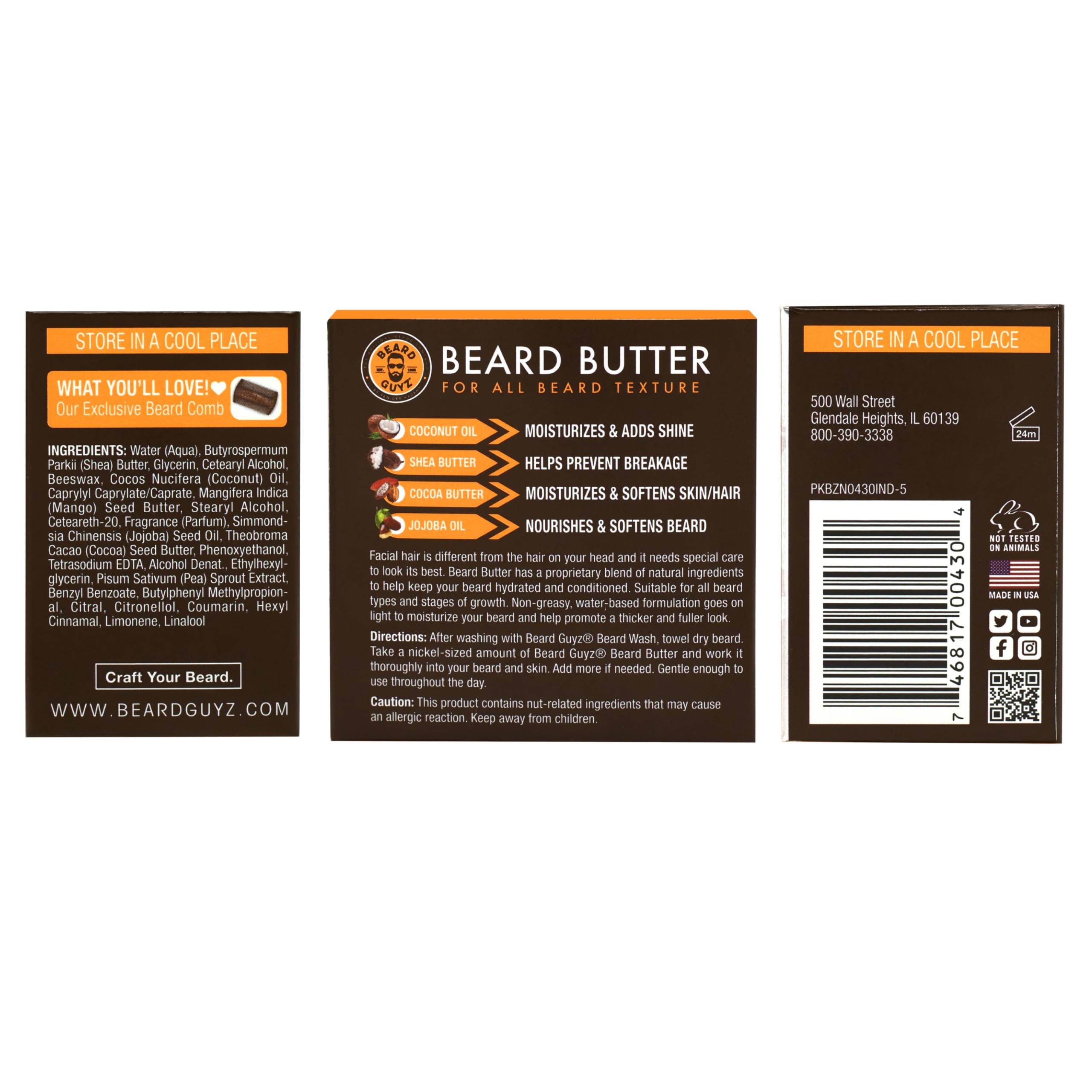 Beard Guyz Beard Butter: emballage 4 oz prêt à l'emploi.