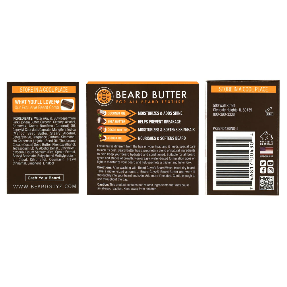 Beard Guyz Beard Butter: emballage 4 oz prêt à l'emploi.