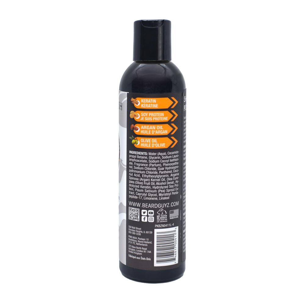 Beard Guyz Beard Wash – mousse généreuse qui nettoie impuretés et sébum.