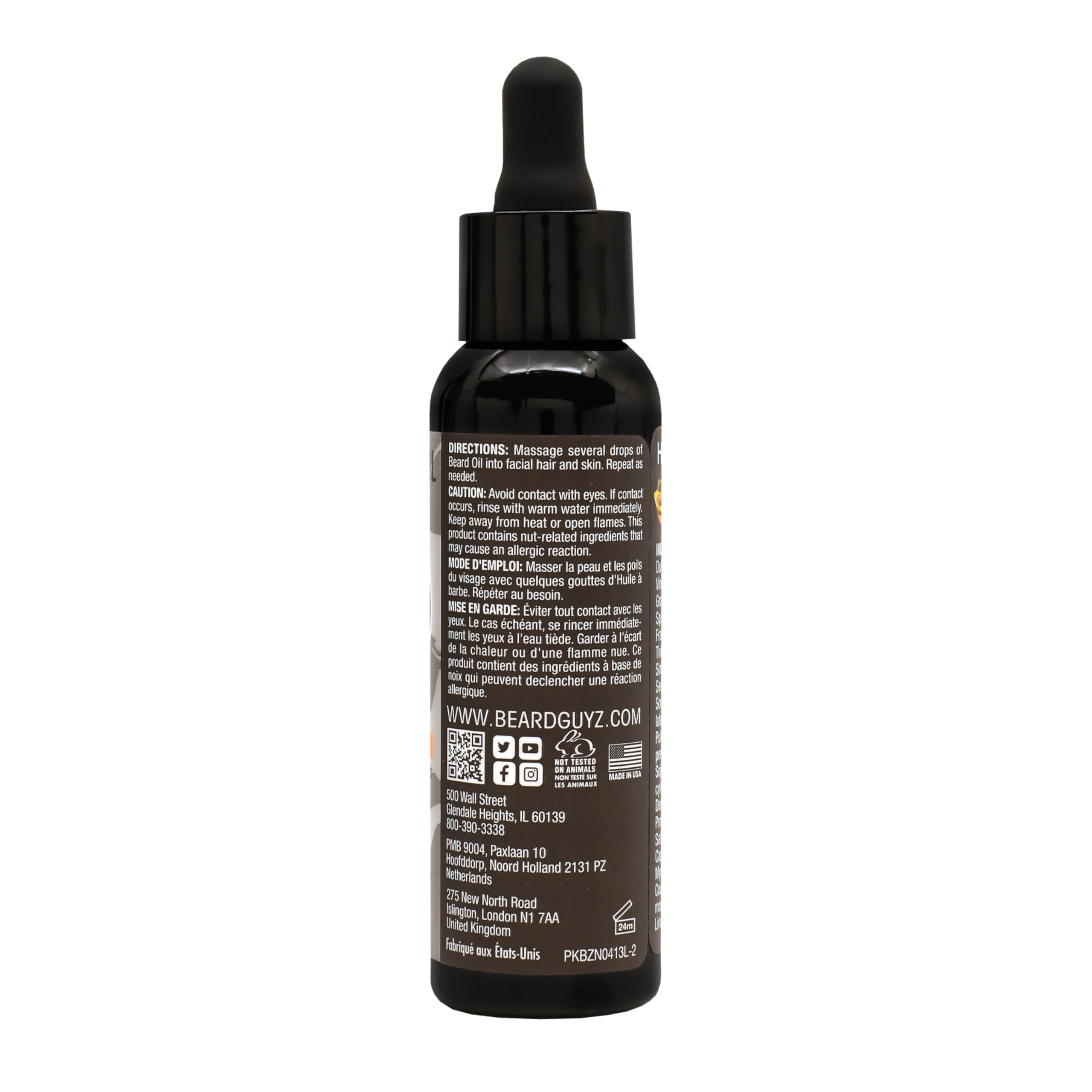 Beard Guyz Huile Barbe application: apaise peau et discipline poils.