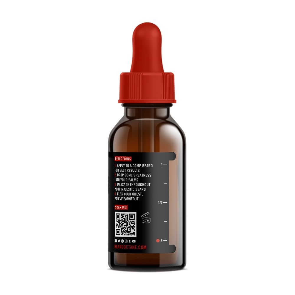 Beard Octane huile barbe – ingrédients naturels d'argan et jojoba pour nourrir.