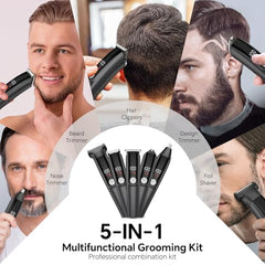 Beard Trimmer 5 en 1 avec têtes interchangeables pour tout le corps.