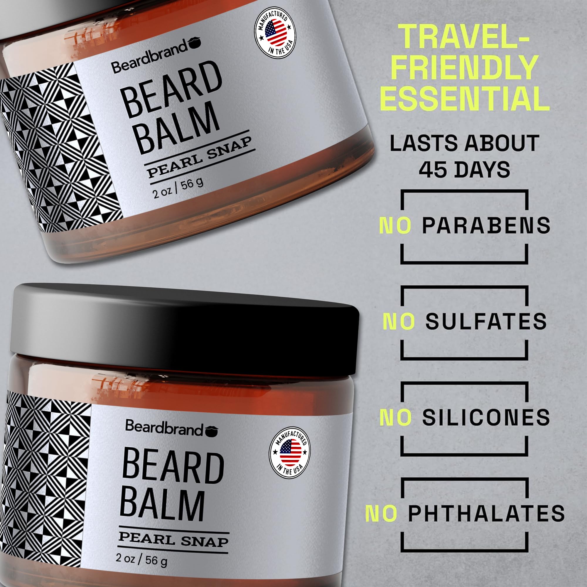 Ingrédients non obstruants Beardbrand – sans coco ni avocat