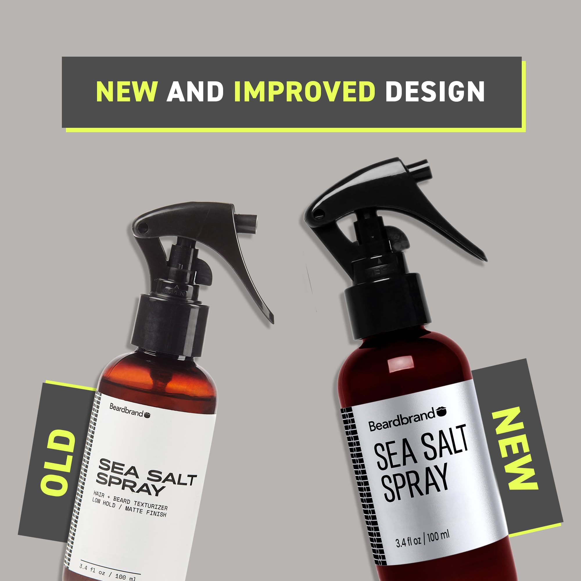 Beardbrand Spray sel marin donne une brillance naturelle et effet plage.