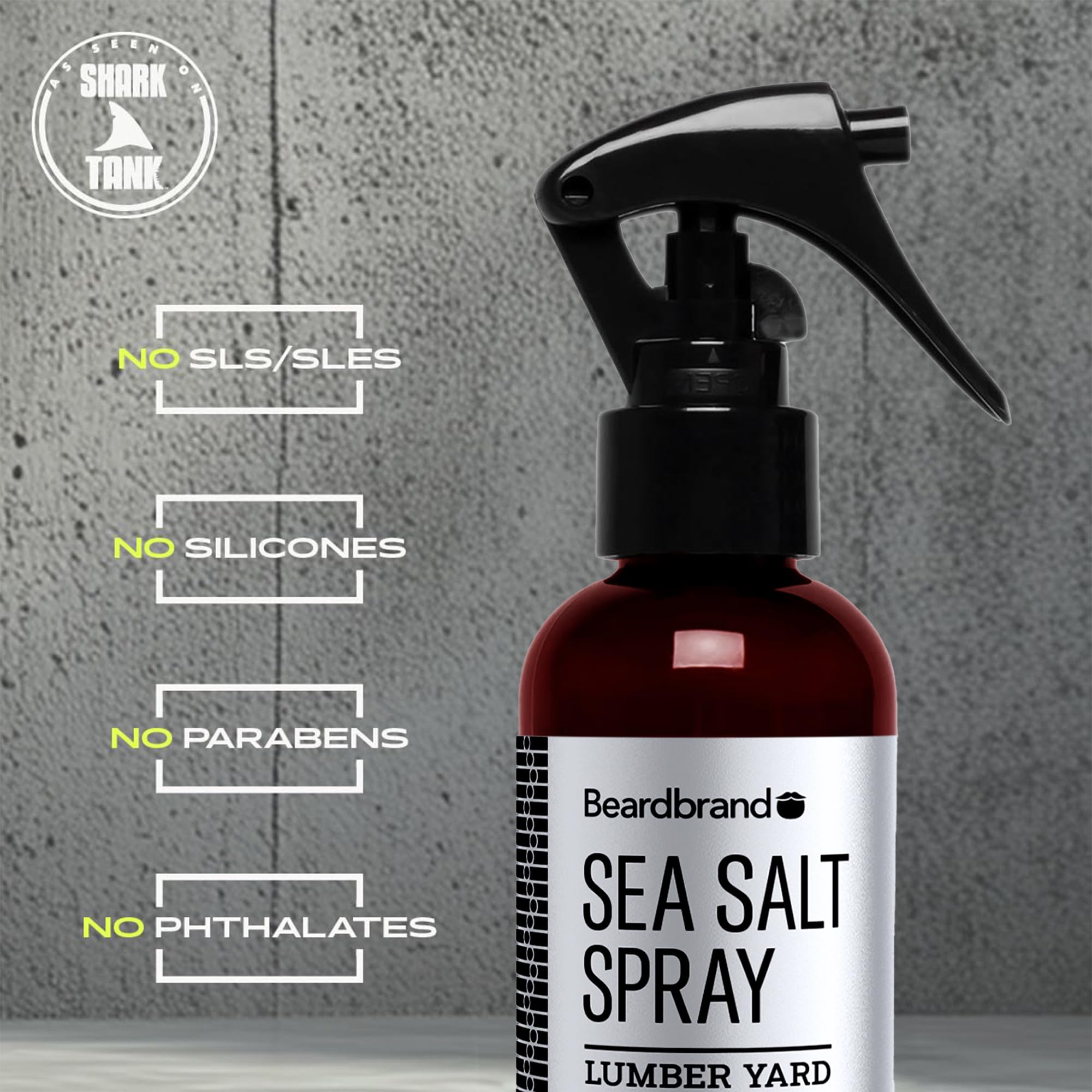 Beardbrand Spray sel marin propose des conseils d’utilisation simples.