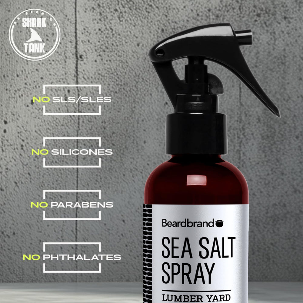 Beardbrand Spray sel marin propose des conseils d’utilisation simples.