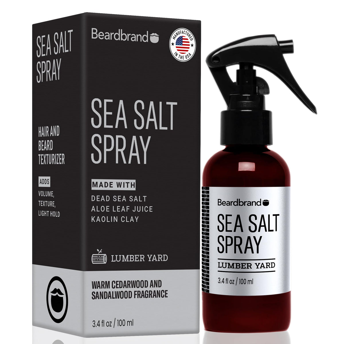 Beardbrand Spray sel marin offre volume et texture naturelle pour cheveux.