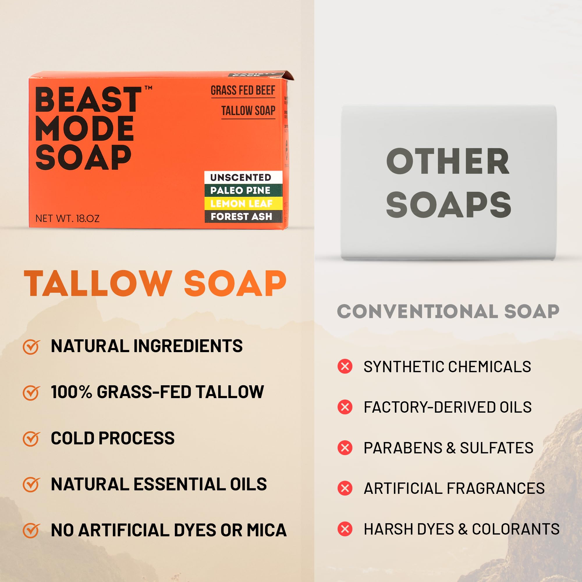 Détail de texture Beast Mode, savon artisanal et soin quotidien.