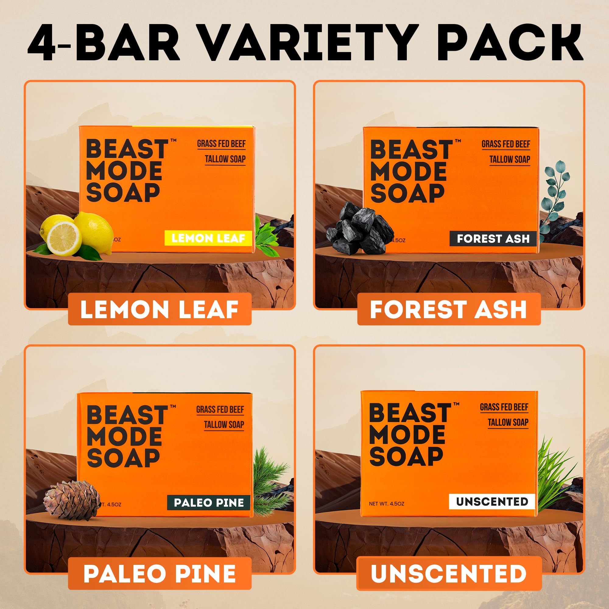 Beast Mode Soap: feuille-de-citron, senteur lumineuse et lavage rafraîchissant.