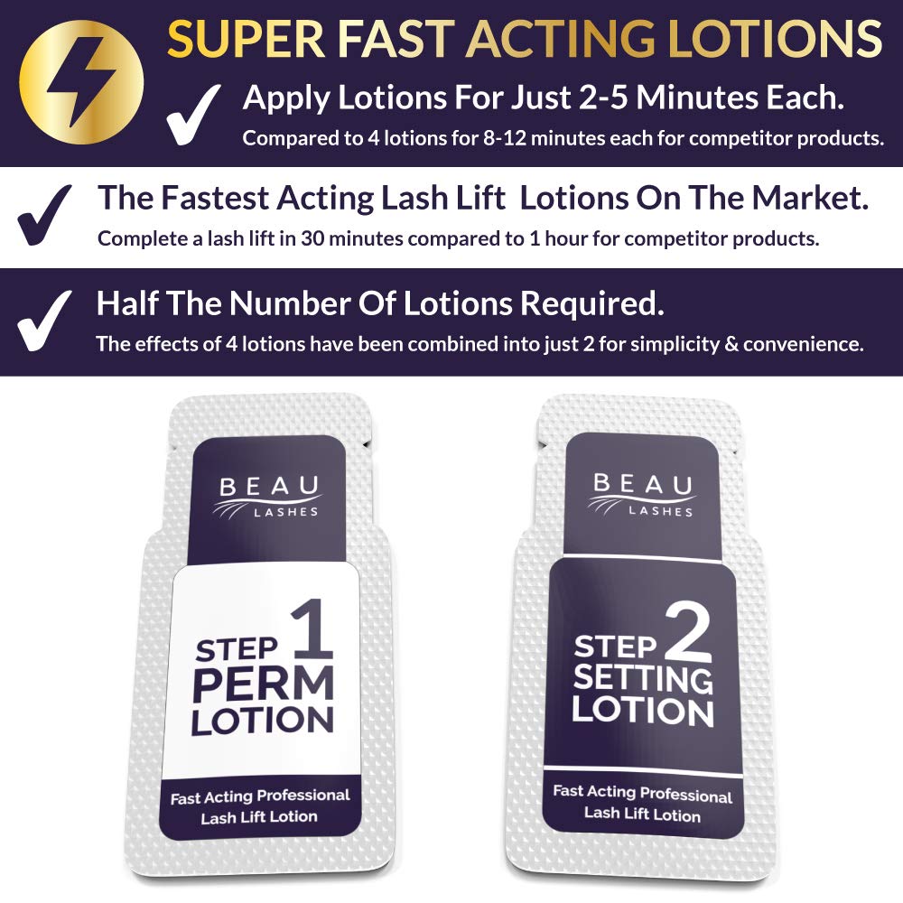 Beau Lashes – lotion de fixation des cils, résultats durables après traitement.
