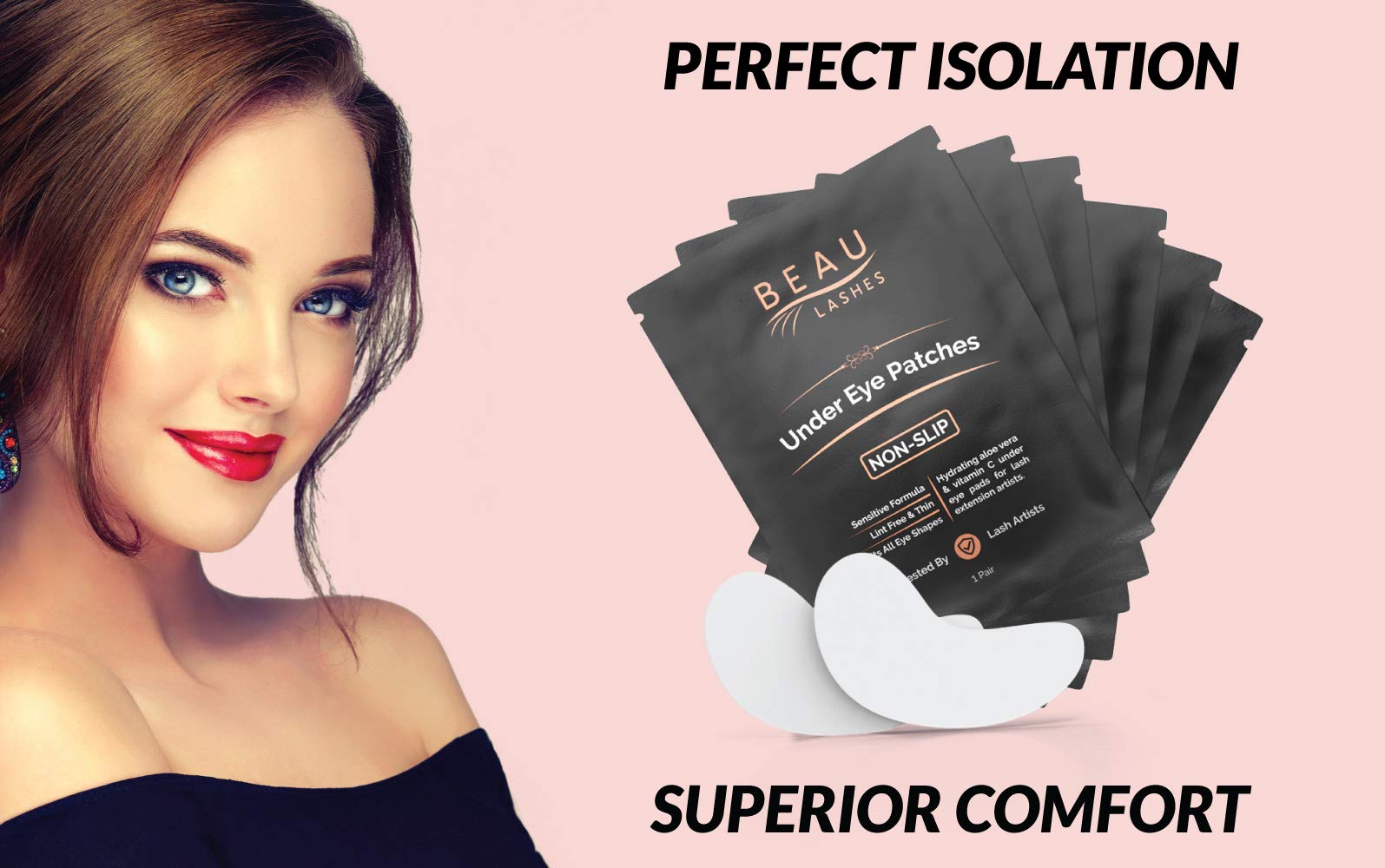 Beau Lashes patch hydrogel qualité professionnelle testée par des experts.