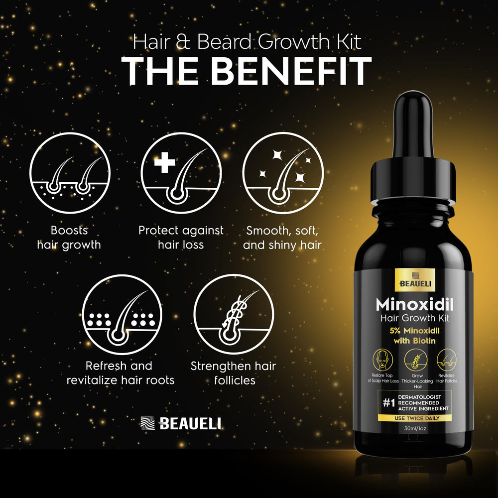 Beaueli Biotine complexe Minoxidil, soutien potentiel à la vitalité des cheveux.