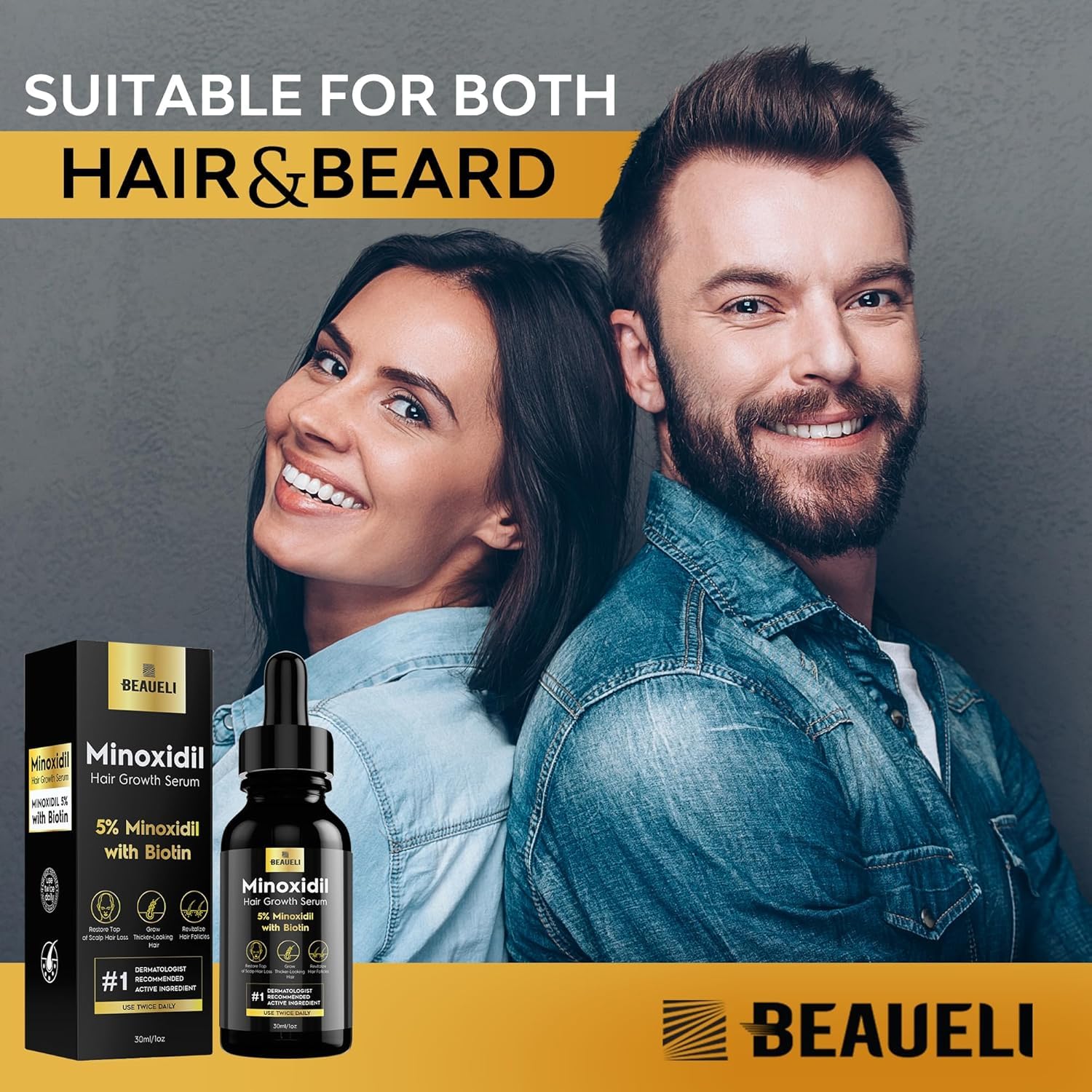 Beaueli emballage unisexe clair et pratique.
