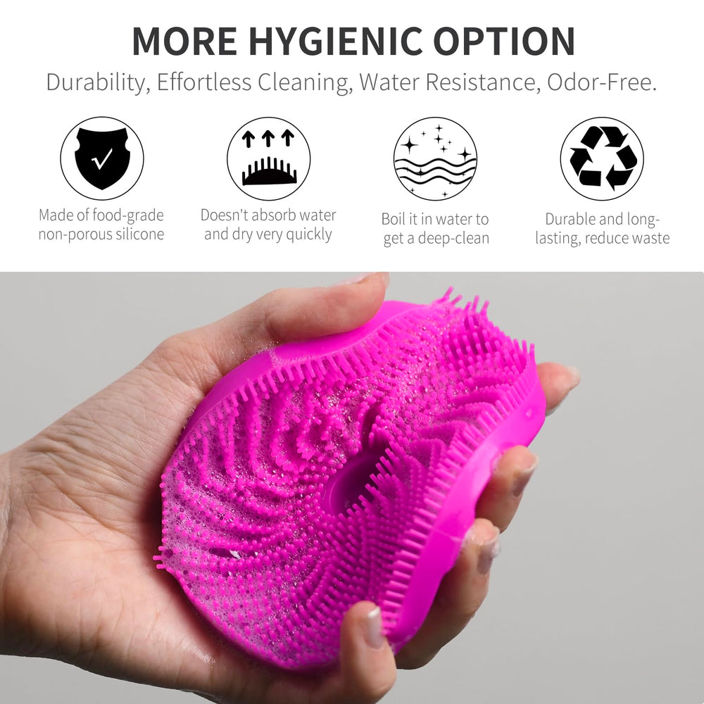 BEAUTAIL brosse-silicone avec fins et pointes: exfoliation délicate et massage