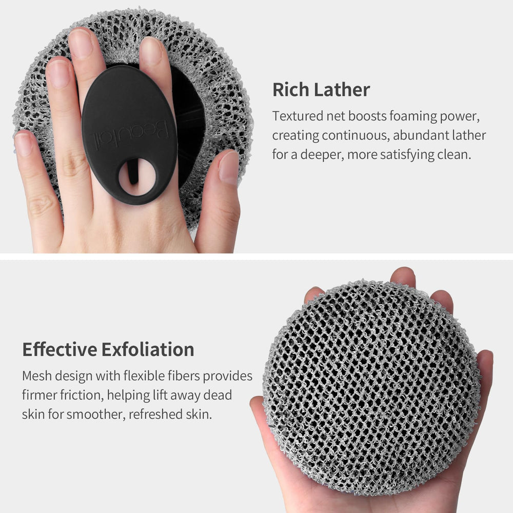 BEAUTAIL filet-gommage-gris-exfoliation-ferme pour éliminer les rugosités