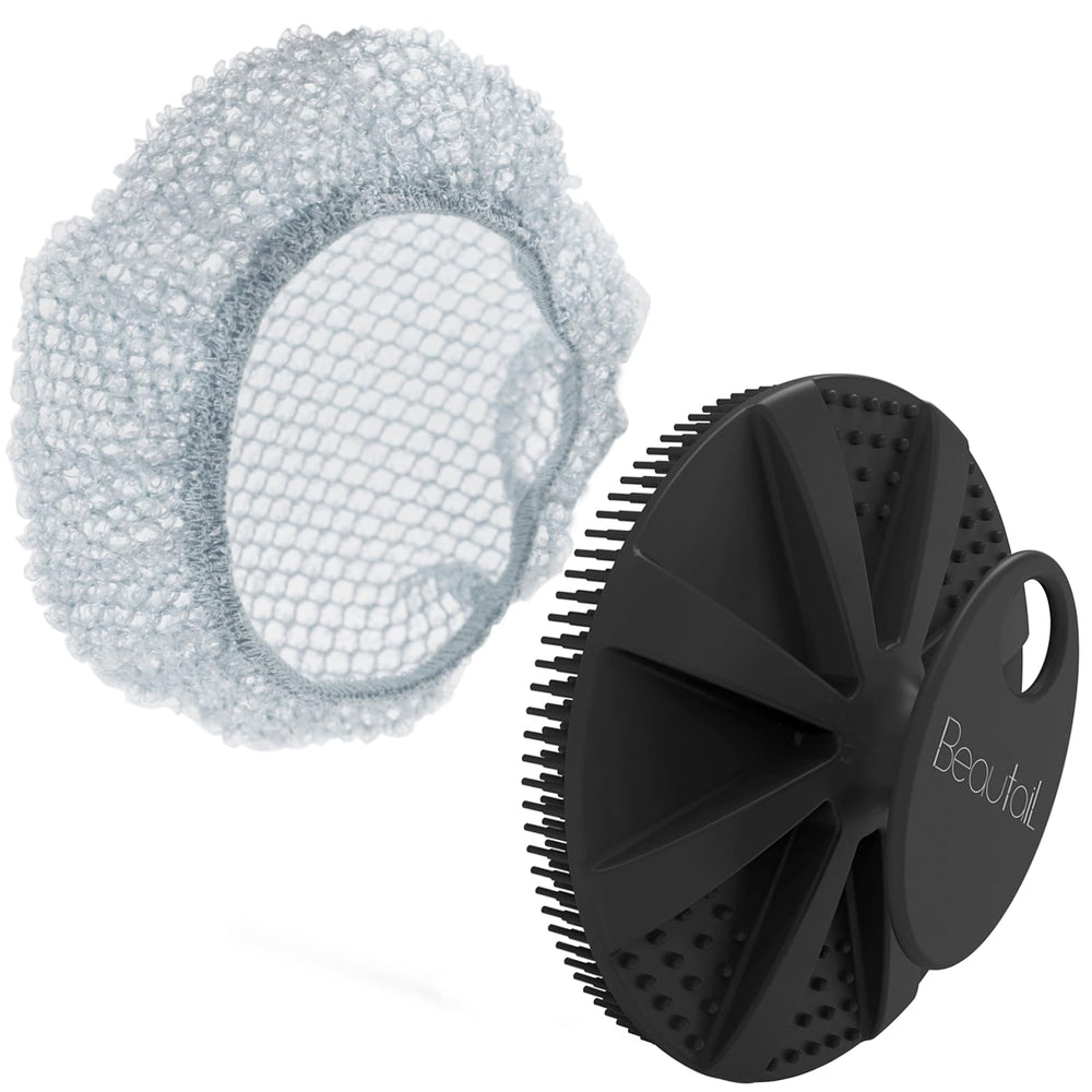 BEAUTAIL gant-corps-silicone-noir pour exfolier en douceur