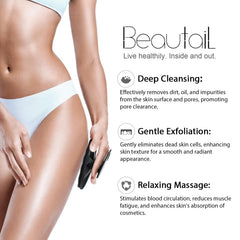 Brins en silicone ultra-doux offrant nettoyage en profondeur sans abrasif.