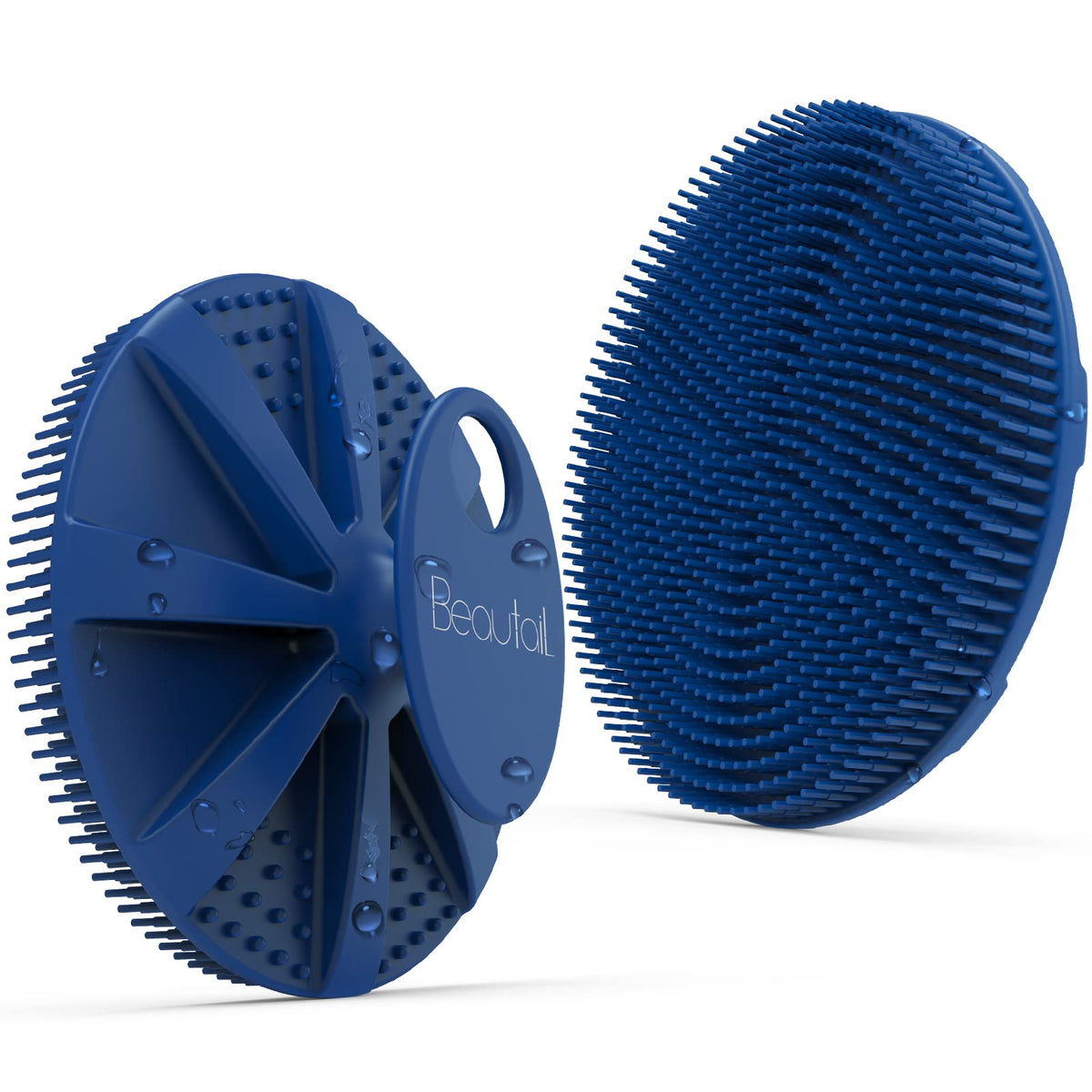 BEAUTAIL Gomme-corps Silicone Bleu, gommage hygiénique et doux