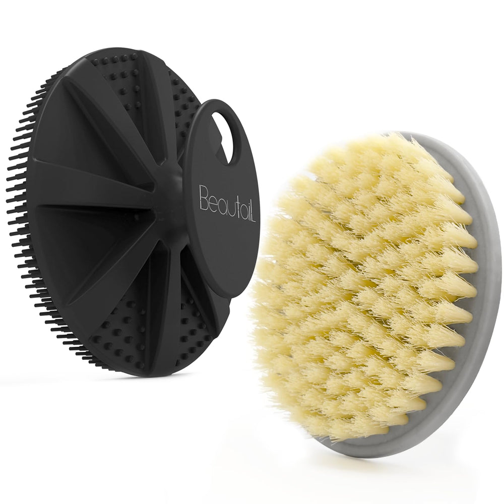 BEAUTAIL gommage corps silicone noir pour exfolier en douceur.