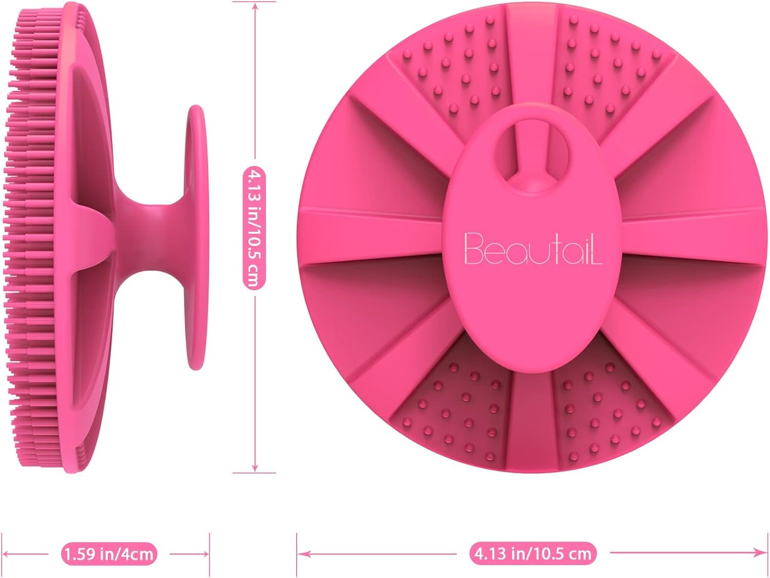 BEAUTAIL pack deux brosses silicone, duo pratique pour famille ou voyage