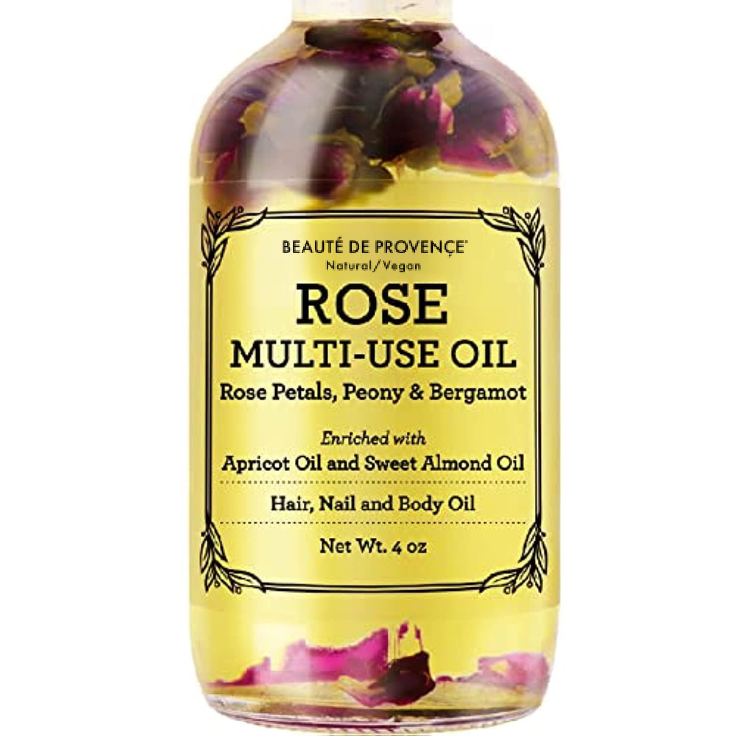 Huile multi-usage BEAUTE DE PROVENCE dans sa bouteille prête à hydrater.