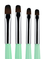 Pinceaux UV-Gel BEAUTÉ GALLERIA, ensemble 4 pièces pour application précise.