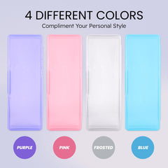 Boîte polyvalente violet pour outils de nail art et maquillage