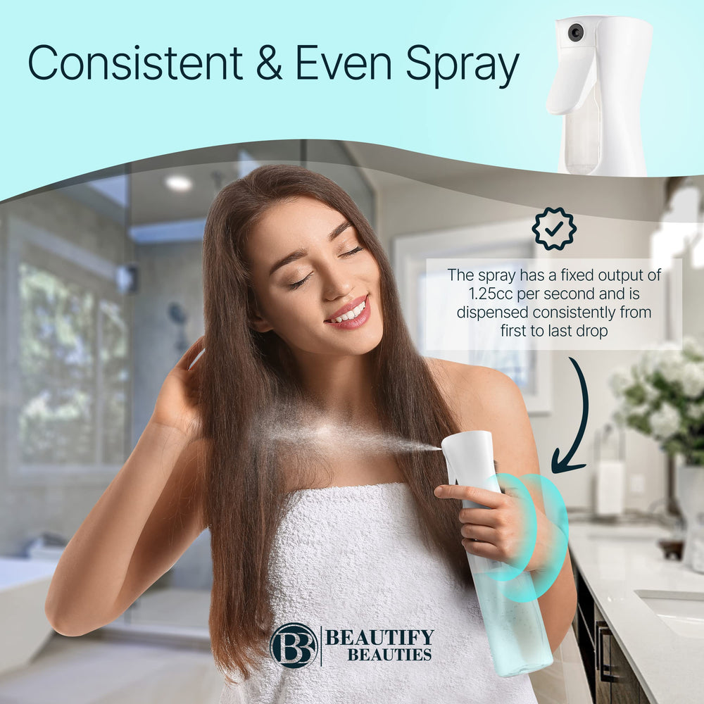 BeautifyBeauties Vaporisateur pour cheveux – brume fine et uniforme.