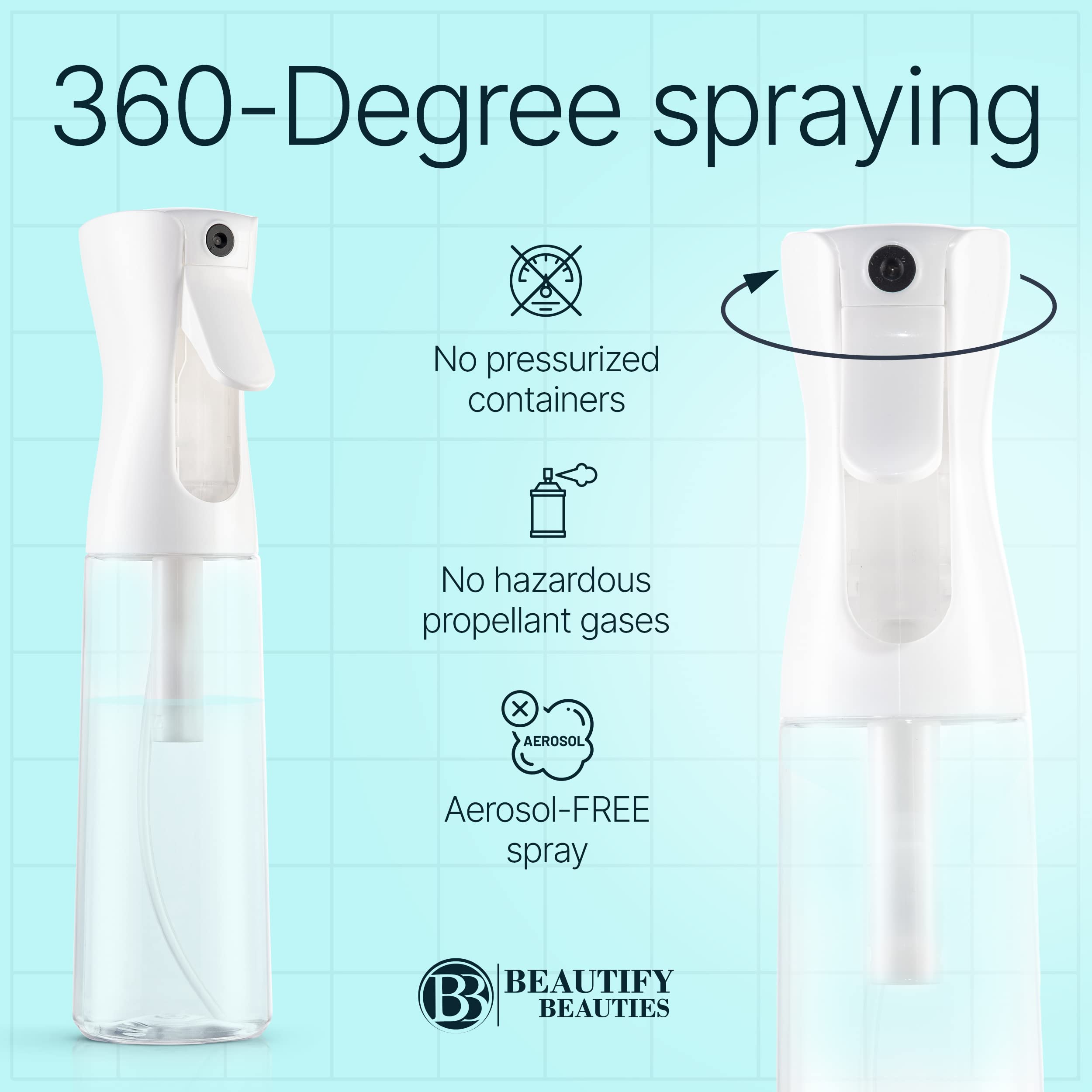 BeautifyBeauties vaporisateur clair 500 ml, design pratique et durable