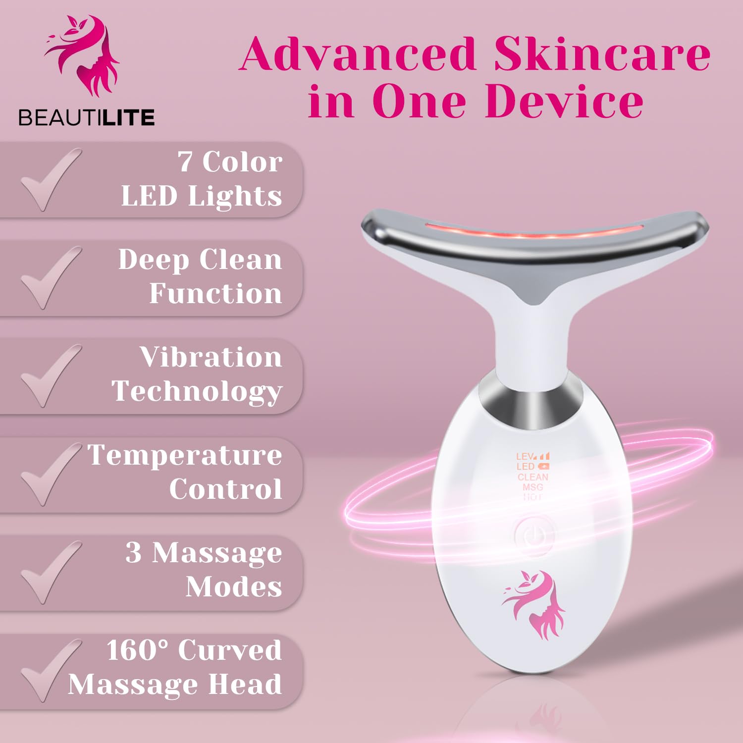Beautilite traîne lymphatique visage aidant à réduire les poches.